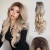 Синтетические длинные волнистые парики Ombre Blonde Парик Наращивание Парик из термостойкого волокна для женщин Ежедневное вечернее использование