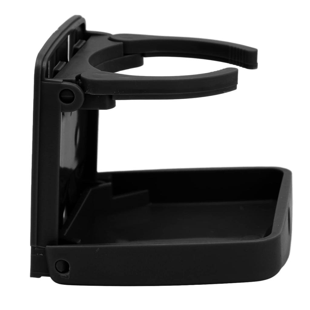 Foldable Car Cup Holder, Convenient Storage Space Saver, Easy To Clean Car Drink Holder with RV Camper Screws (Black) HF‑PA))