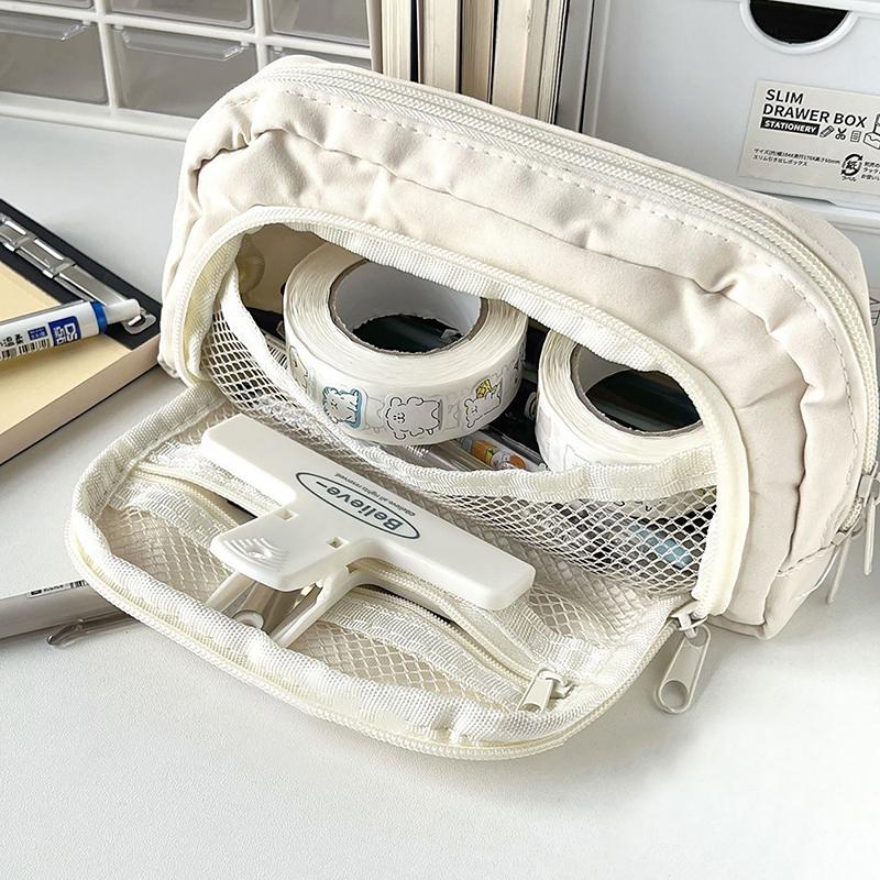 Простая универсальная сумка для ручек Pochacco, большая вместимость, милый многофункциональный пенал для студентов, мультяшная сумка для хранения канцелярских принадлежностей, подарки