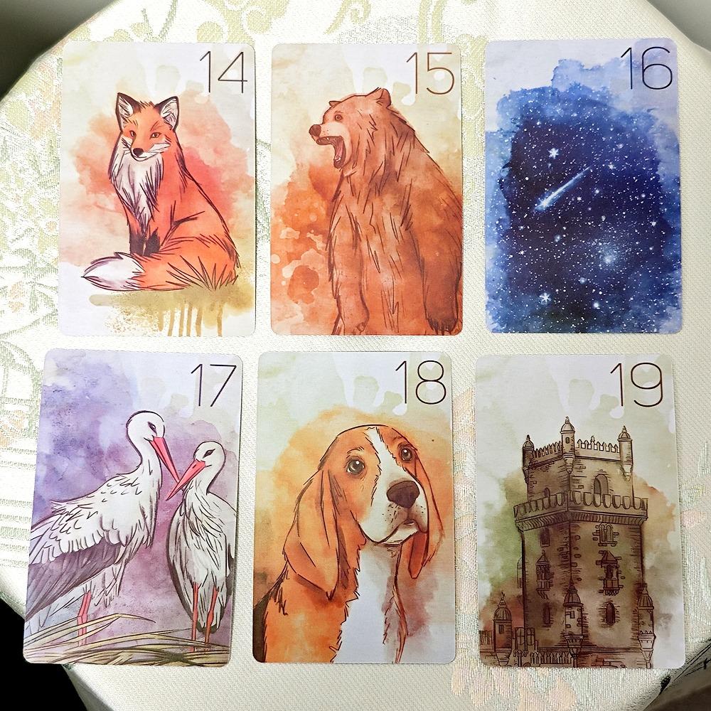 9*6 см Невинные секреты Ленорман 36 шт. Карточки Мягкие и нежные цвета, созданные с нежной и текучей природой акварели