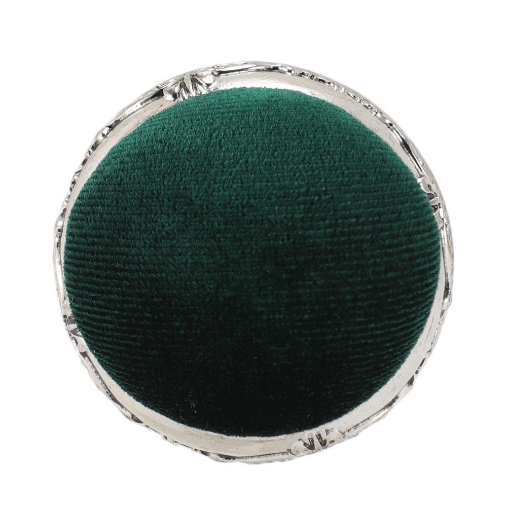 Half Ball Shape Retro Needle Cushion Soft Elastic Design Metal Base Pin Cushion For Sewing