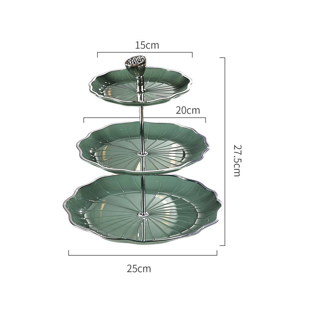 2 Tier Cupcake Stand Ceramic Elegant Dessert Plates Stand Serving Tray Containers for Cookies Birthday Home Dinner Wedding