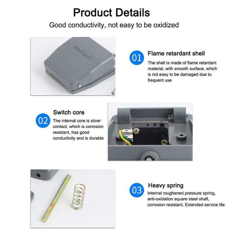 Педаль Tfs-201 с электроприводом, нескользящая, моментальный переключатель управления
