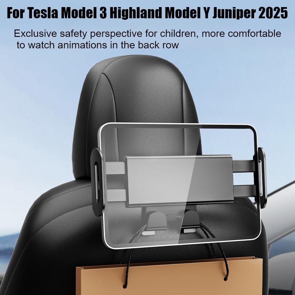 Phone iPad Holder Tablet For Tesla Model 3 Highland Model Y Juniper 2025 Tablet for Car Headrest Rear Seats Auto Accessories