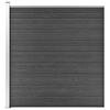 WPC Fence Panel 175x186 Cm Black