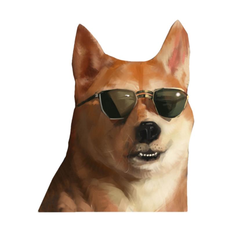 Наклейка с изображением собаки на заднее стекло автомобиля, наклейка на заднее стекло автомобиля, не выцветающая, водонепроницаемая, для ноутбука, двери, бокового окна, грузовиков, наклейки с изображением собаки