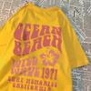 Ocean Beach Wild Wave 1971 Surf Memories California Мужские топы Футболка свободного покроя Летние хлопковые свободные футболки Повседневная футболка