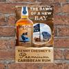 Vintage Blue Chair Bay Rum Metal Tin Sign The Dawn of a New Bay Spiced Rum Wall Decor Perfect for IndoorOutdoor Use In