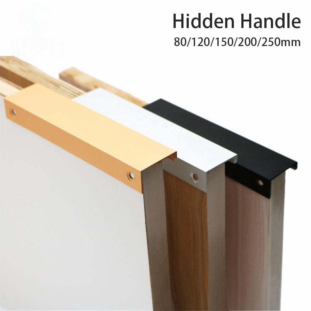 Скрытые ручки из алюминиевого сплава Мебельная фурнитура Ручки для ящиков Ручки для шкафов Дом своими руками