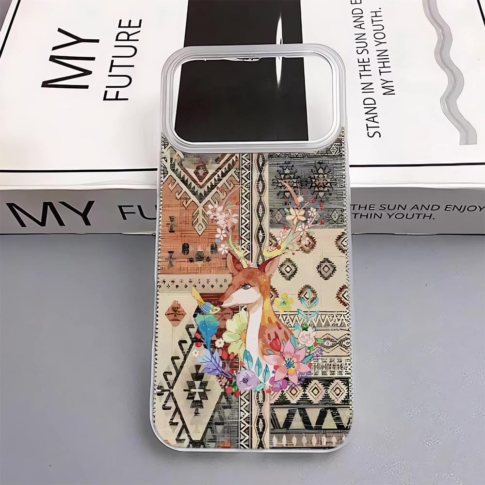 Тканевый Чехол для Телефона с Рисунком Оленя Для IPhone 17 Pro Max 17Air 11 13 12 14 15 16 Plus Мягкий Силикон Модный 15 Pro Чехол