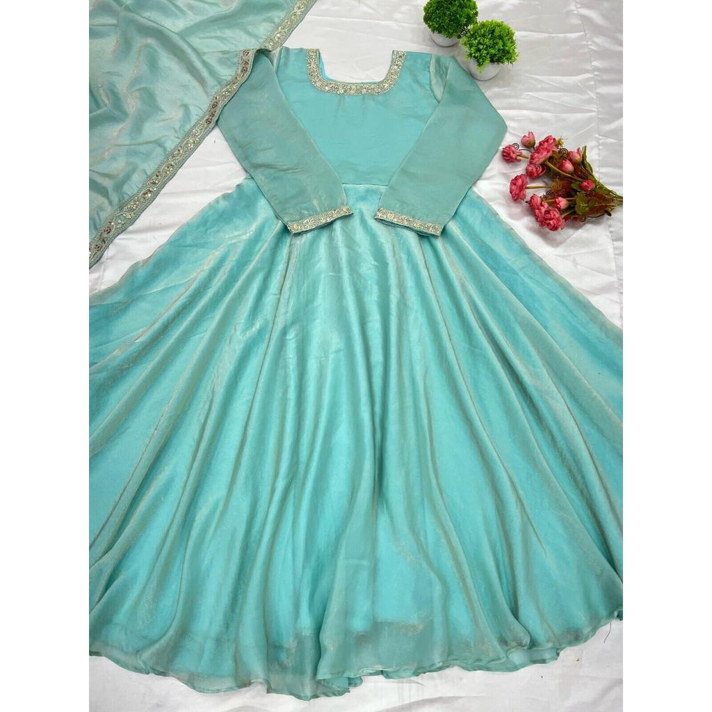 Indian Pakistani Designer Anarkali Suit Bollywood Party Wear Gown Dupatta Set VL-1691