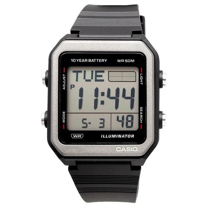 Casio Цифровые часы W-221H-1AV Мировое время Черные
