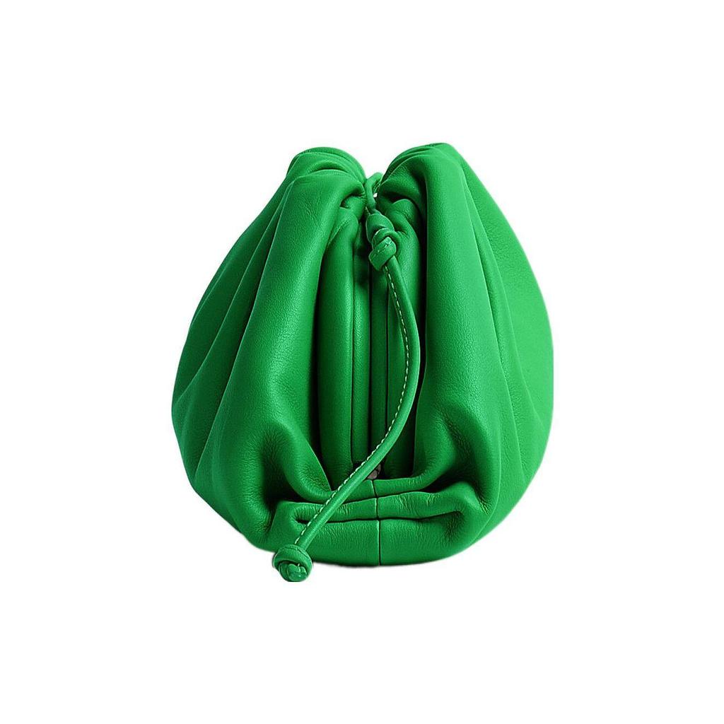 Bottega Veneta Solid Color Minimalist Magnetic Closure Calfskin Handheld Shoulder Crossbody Bag Mini Women Bags Green 585852V1BW03724