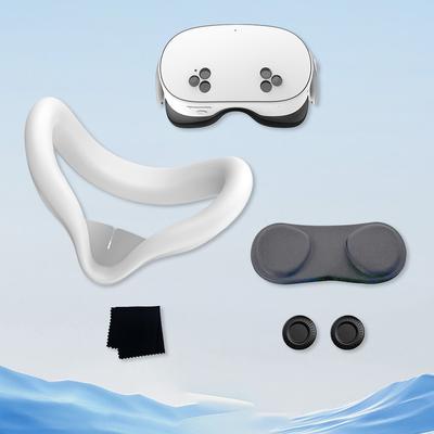 Силиконовый набор: Силиконовая маска для лица VR с защитой линз и чехлами для джойстиков, Подушка-накладка для лица для Meta Quest 3S, Аксессуары для VR