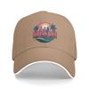Haiti Flag Emblem Distressed Vintage  Sandwich Cap Fitted  Cap Sun Hats Adjustable Polyester Baseball Cap High Quality