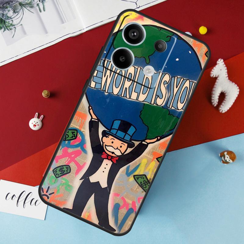 Dollar M-Monopolys Case For Xiaomi Redmi 12 13C 12C 10C 9C Redmi Note 13 9 10 11 12 Pro 9S 10S 11S 12S Cover