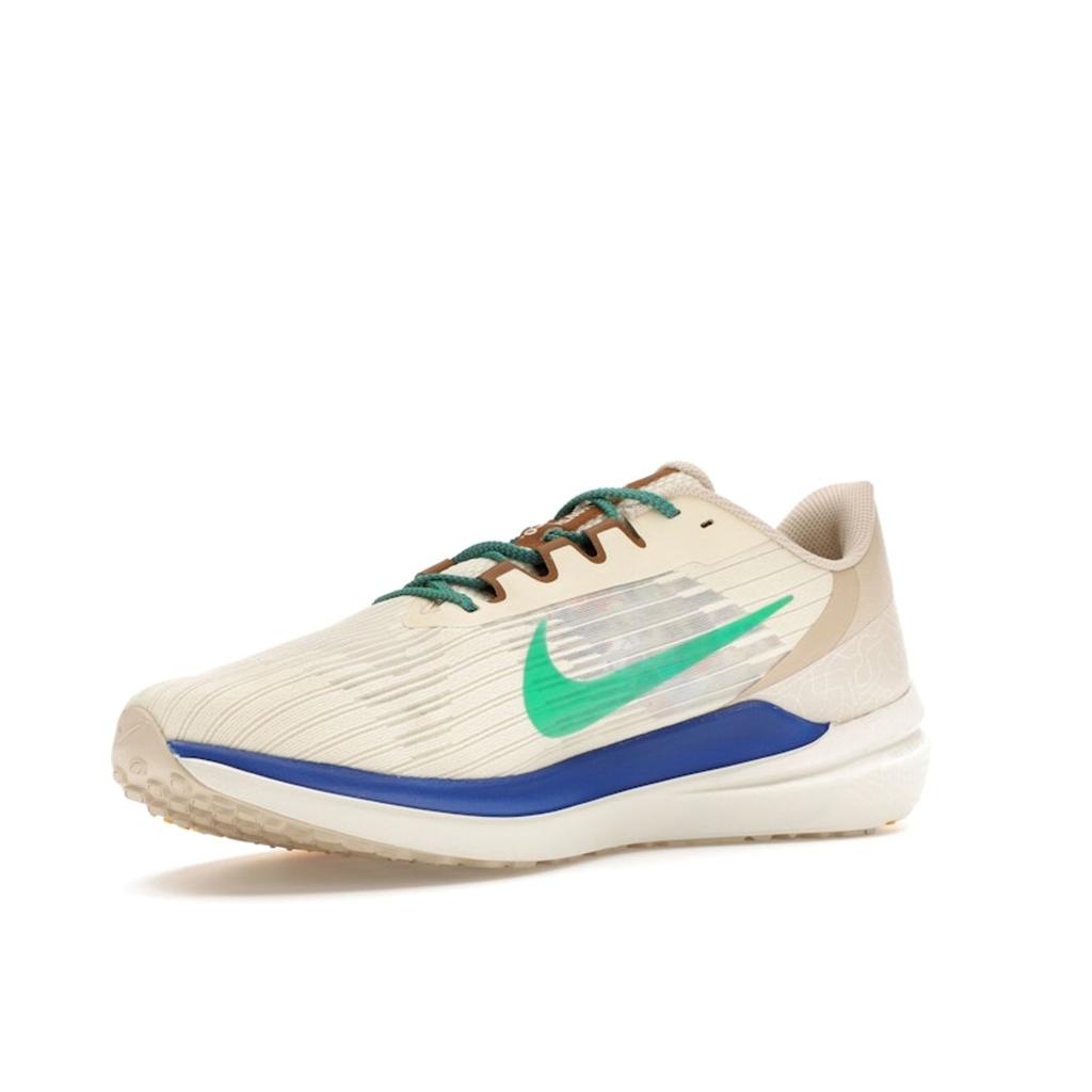 Nike Air Winflo 9 Premium Coconut Milk Stadium Зеленые мужские кроссовки Кремовые Sanddrift Racer-Blue DV8997-100