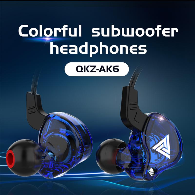 Оригинальные наушники QKZ AK6 Copper Driver HiFi, проводные, спортивные, с басами, стереогарнитура, музыкальные наушники-вкладыши 3,5 мм с микрофоном