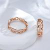 Classic Chain Design Zircon Finger Rings for Women Fashion Daily Jewelry Gifts