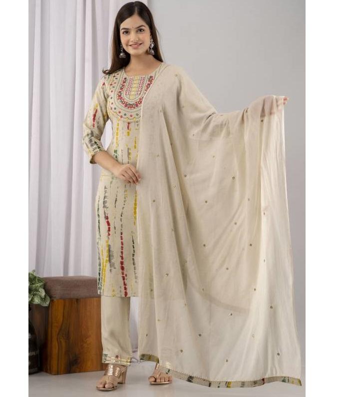 Party Wear Designer Kurta Pant Dupatta Set Indian Women Bollywood Top Tunic Salwar Suit Kurti