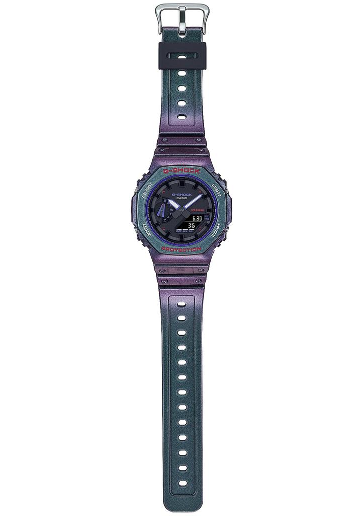 Casio G-Shock GA-2100AH-6AJF Men's Purple Watch (Official Japanese Product)