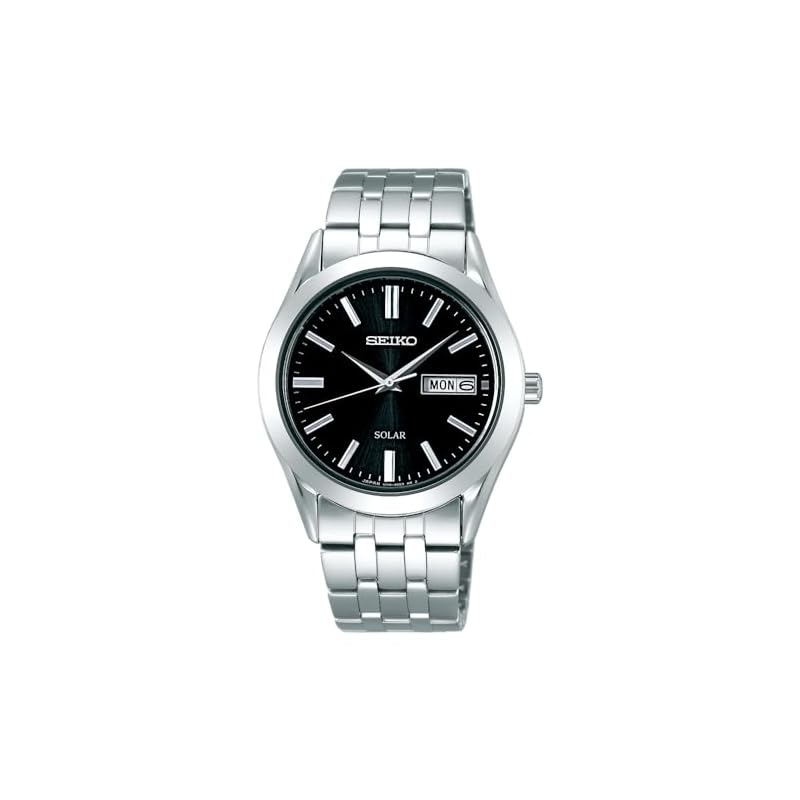 [Часы Seiko] SEIKO SELECTION SBPX083 Мужские часы, Сделано в Японии, На солнечной батарее, Пара, Сапфировое стекло, Календарь даты и дня недели, Черный циферблат, Нержавеющая сталь