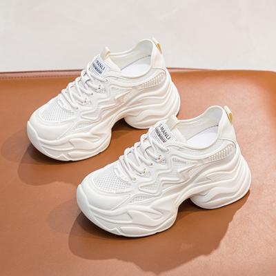 Трендовая осенняя женская обувь новая внутренняя высота увеличение маффин и повседневная спортивная папина женская одинарная обувь