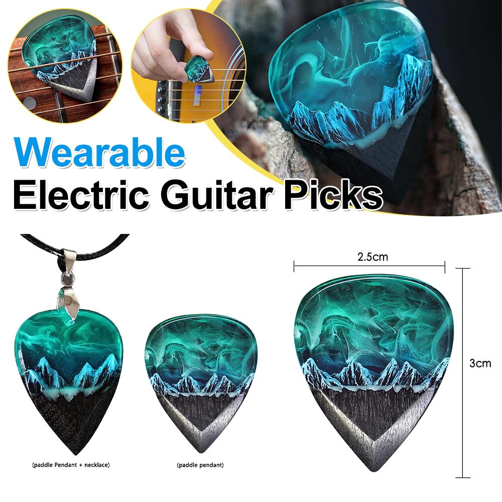 Epoxy Resin Electric Guitar Picks Creative Pendant Guitar Pick Plectrums Guitar Plectrums Stringed Instrument Accessories