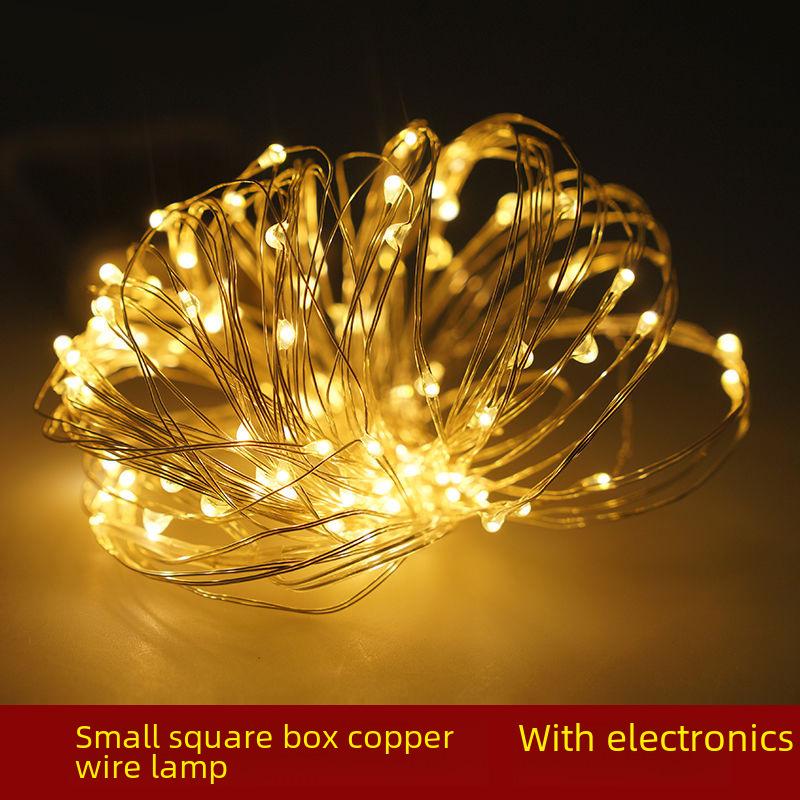 Светодиодные гирлянды из медной проволоки для свадебного и праздничного оформления
