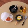 10Pcs/Set Dollhouse Miniature Simulation Mini Bowl Egg Fryer Egg Beater Food Modle Diy Doll House Accessories Furniture Decor