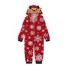 Christmas Family Matching Pajamas Set Elk Snowflake Print Long Sleeve Loungewear Full-Body Jumpsuit for Christmas Holidays And Family Gatherings
