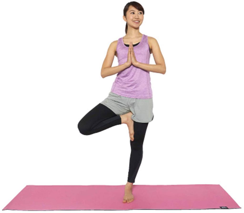 ALINCO Yoga Mat, 5mm Thick, 180x60cm, Lightweight, Long, with Natural Rubber Grip and Reduced Odor, Pink, WBY701P