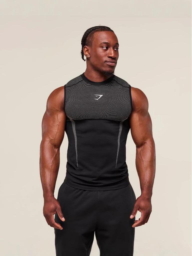 Мужская дышащая жилетка-топ с длинным рукавом Gymshark для бега