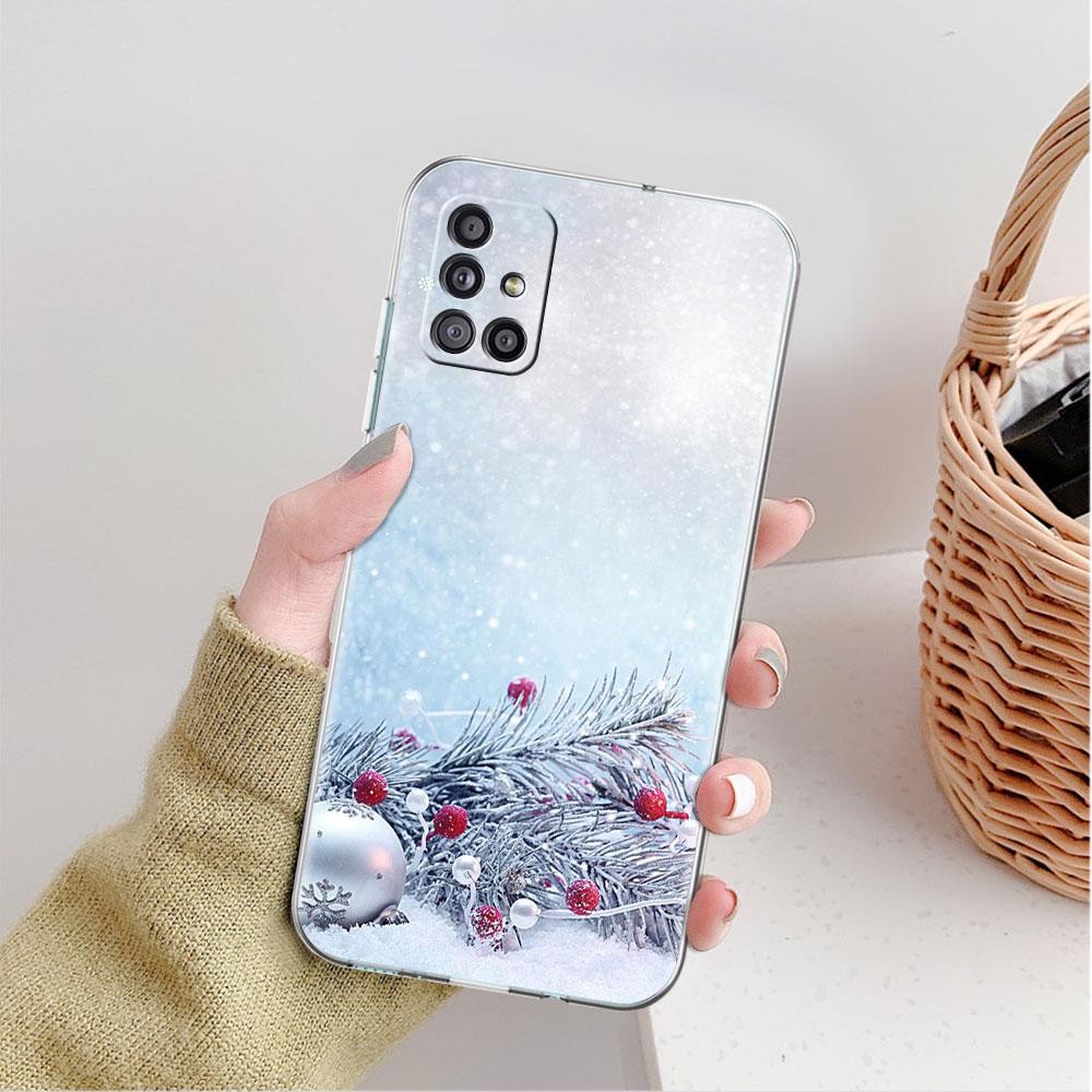 Прозрачный чехол для Samsung Galaxy A52 A12 A51 A32 A21s A71 A32 A22 50 A70 A31 A72 5G, чехол для телефона, зимний жесткий жесткий чехол в Нью-Йорке