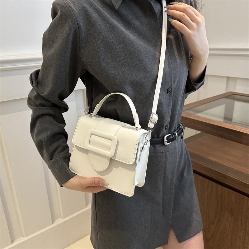 Single-shoulder Simple Crossbody Small Square Bag Small Bag for Women This Summer New Korean Style Handheld Small Square Bag