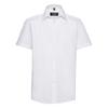 Russell Collection Mens Short Sleeve Poly-Cotton Easy Care Tailored Poplin Shirt