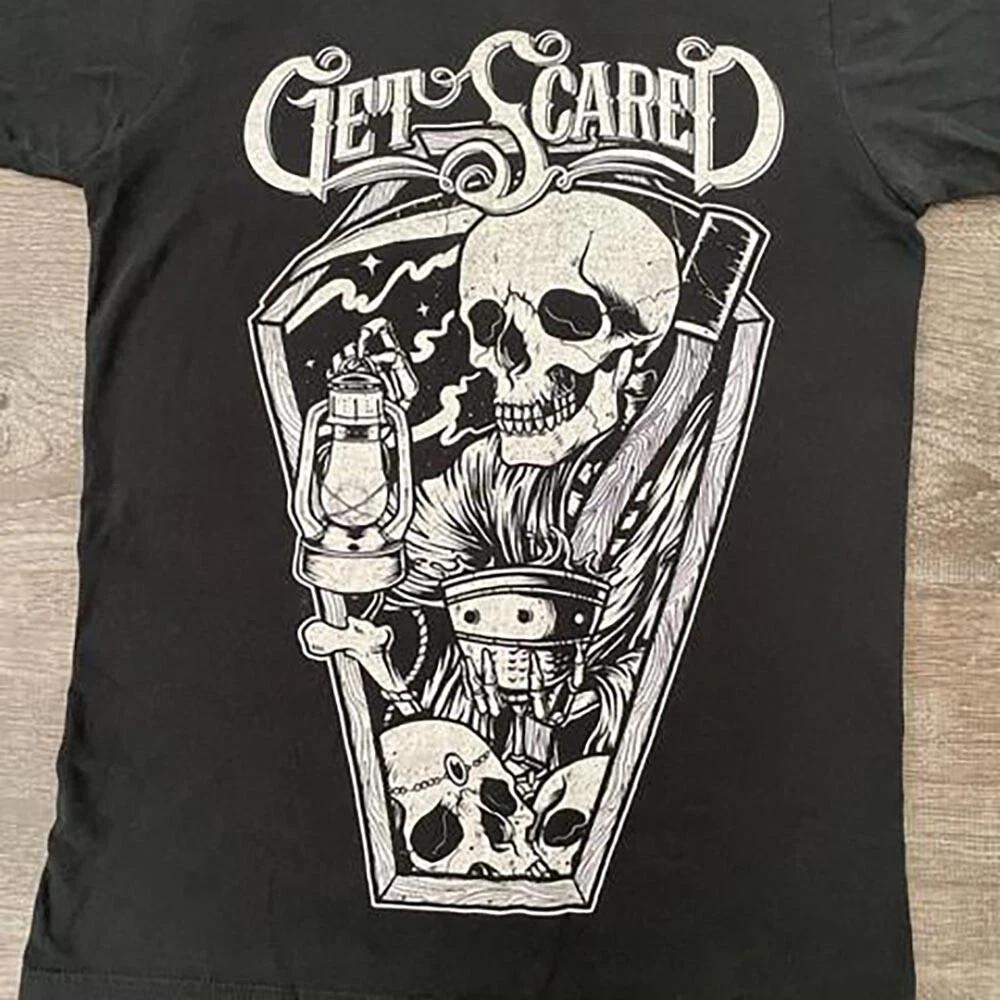 Коллекция футболок 'Get Scared Band' Подарок для фанатов Размеры от S до 5XL Черная футболка GC1499