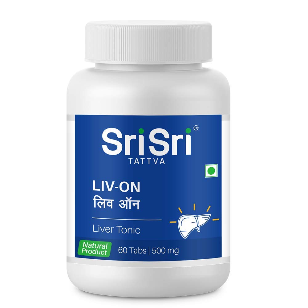 Sri Sri Tattva Таблетки Liv-On 500 мг 60 шт. для улучшения аппетита и поддержки пищеварения