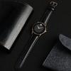15mm 21mm Black lizard pattern genuine lea/ther watchband for Movado 0607194 606088 watch strap Simple stylish wristwatches band