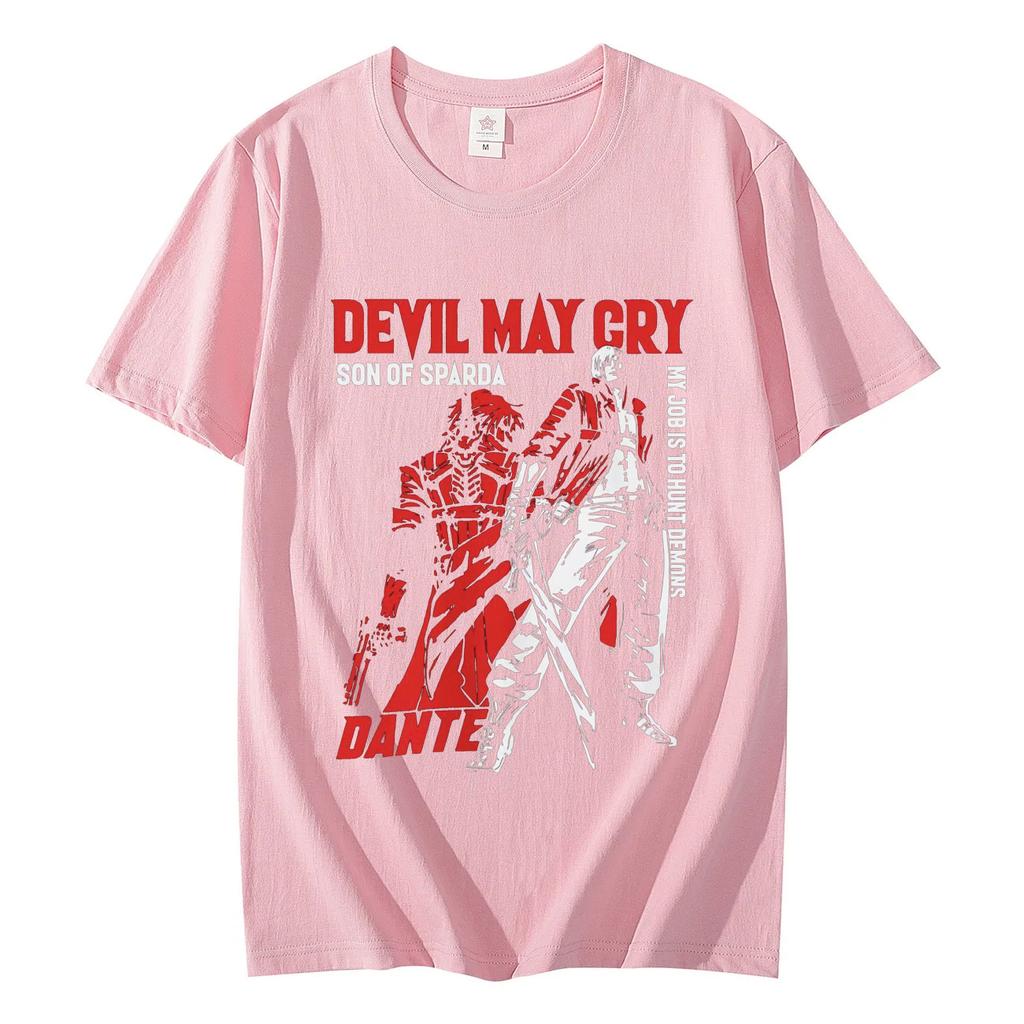 Горячая игра Devil May Cry Данте Графические футболки Готический тренд Винтажные футболки с коротким рукавом Модные повседневные оверсайз футболки Унисекс