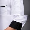 Unisex Chef Shirt Kitchen Single-breasted Short Stand Collar Kitchen Stain-resistant Loose Sleeve Bakery Restaurant Canteen Waiter Top Cook Uniform