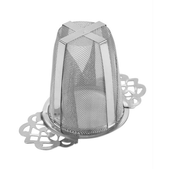 Фильтр для слива чая, заварочный фильтр из нержавеющей стали, мелкая сетка, крышка корзины большой емкости, двойной функциональный кофейный фильтр для чайных кружек, чайников, чашек