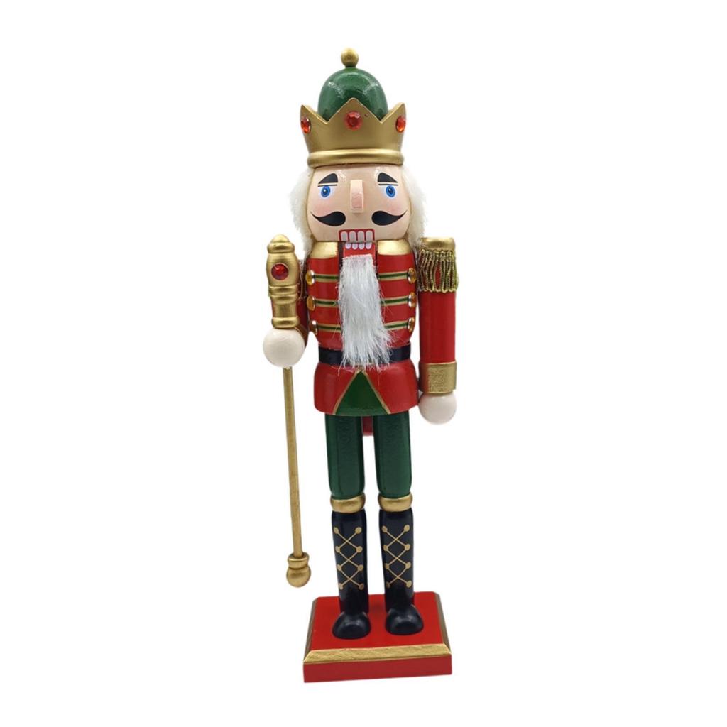 Wooden Nutcracker Ornament Christmas Decoration for Party Holidays Festive