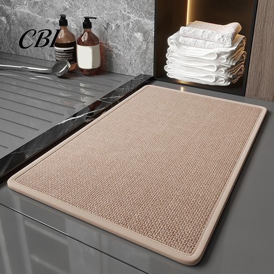 Daily Maintenance Rug Minimalist Bathroom Rug, Absorbent Non-Slip Floor Mat, Rectangular Door Easy Care Mat for Home Entrance Bedroom Living