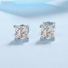 Real 0.6-1.0 Carat D Color Moissanite Stud Earrings For Women Men 100% 925 Sterling Silver Sparkling Diamond Earrings Jewelry
