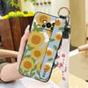 Anti-knock Protective Phone Case For Xiaomi Poco X3 NFC/X3 Pro Durable Oil Painting Phone Holder Wrist Strap Flower Ring