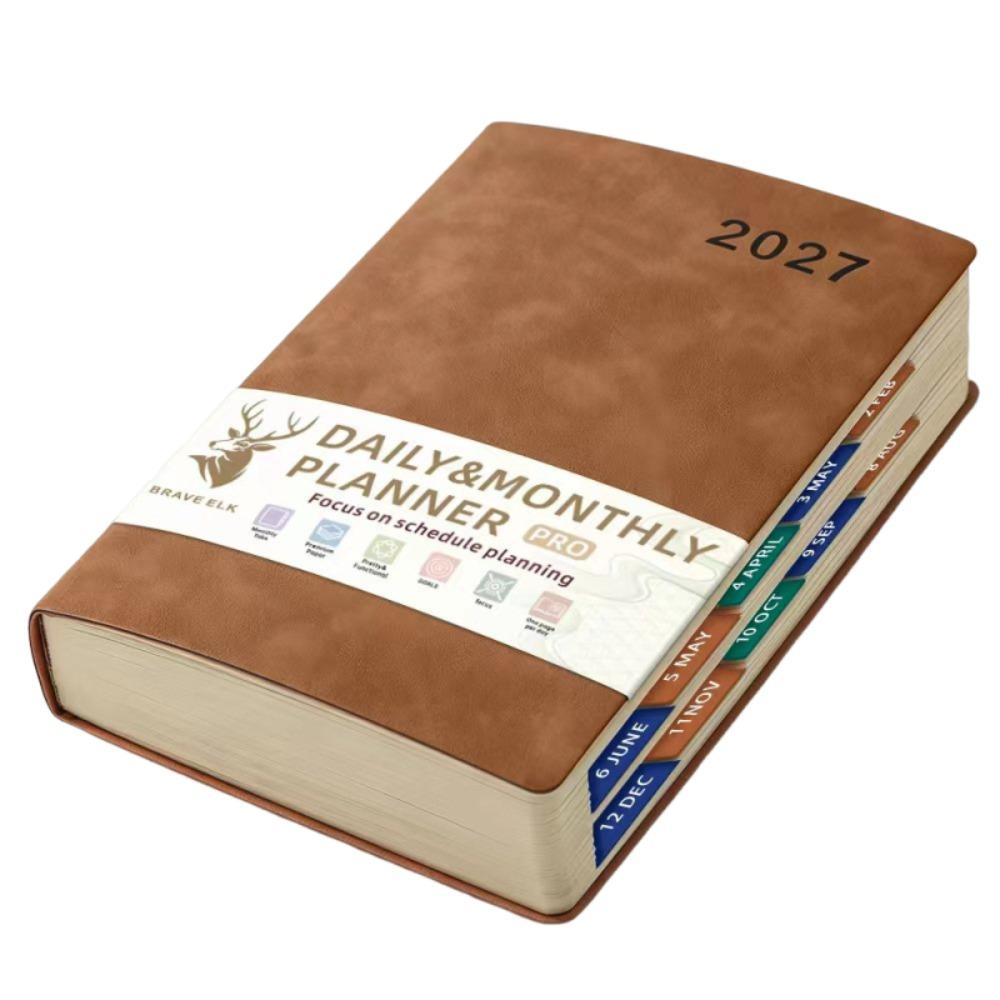 12 Months 2027 Schedule Planner Notepad English To-do List Notebook Diary Writing Pads Stationery