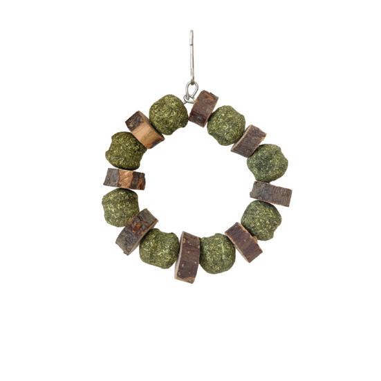 Жевательная игрушка для хомяка с подвесным крючком Шарик из натуральной древесины из травы Кролик Шиншилла