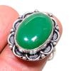Green Onyx Handmade 925 Sterling Silver Jewelry Ring Size 7.5 R0u50
