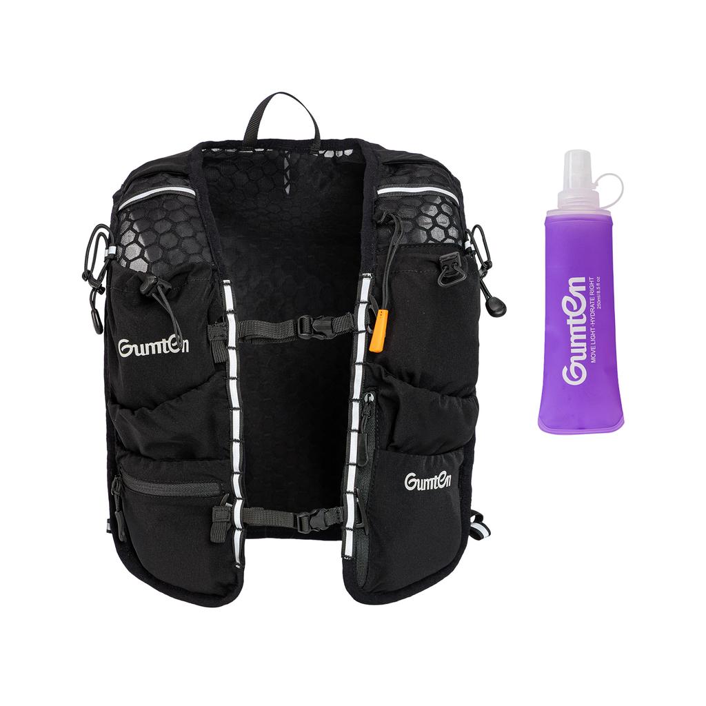 Lightweight Hydration Backpack Running Hydration Vest Hydro Water Daypack for Cycling Hiking Rave with 250ML Water Flask